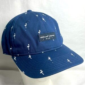 Adidas Golf Company Floppy Cap Navy Blue White Flamingos OSFM Adjustable Hat
